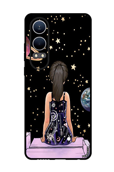 Theodor جراب واقٍ مضاد للخدش والصدمات لهاتف Oppo K12x (الصين) فتاة تشاهد النجمة