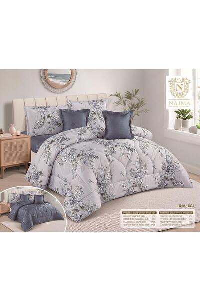 NAJMA Double-sided printed bedspread, 8-piece comforter set, size 230 x 240 cm