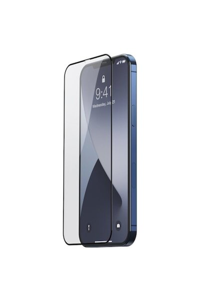 ELDE Display Protector for Apple iPhone 13 Mini, Military Glass, Full Adhesion, 3D, Frame Kit, Black