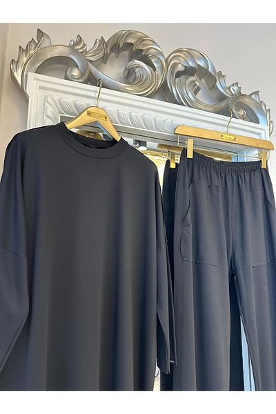 Invee 7126 Modal Suit - Black