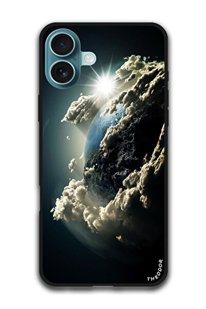 Theodor جراب واقٍ مضاد للخدش والصدمات لهاتف iPhone 16 (6.1) بوصة، تصميم الفضا...