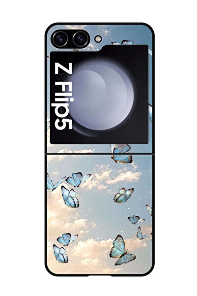 Theodor جراب واقٍ مضاد للخدش والصدمات لهاتف Samsung Galaxy Z Flip 5 فراشة في ...