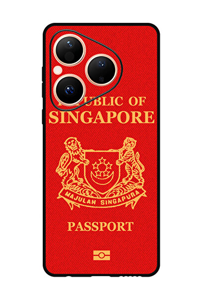 Theodor جراب متوافق مع هاتف Huawei Pura 80 مقاس 6.6 بوصة، غطاء حماية مقاوم للصدمات، جواز سفر سنغافورة