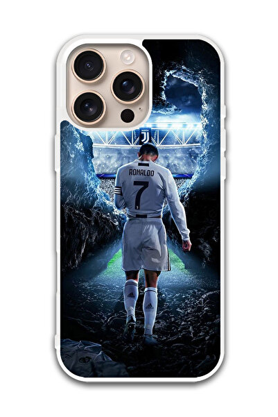 Theodor غطاء حماية لهاتف أبل آيفون 16 برو ماكس رونالدو (3) (مصد أبيض)