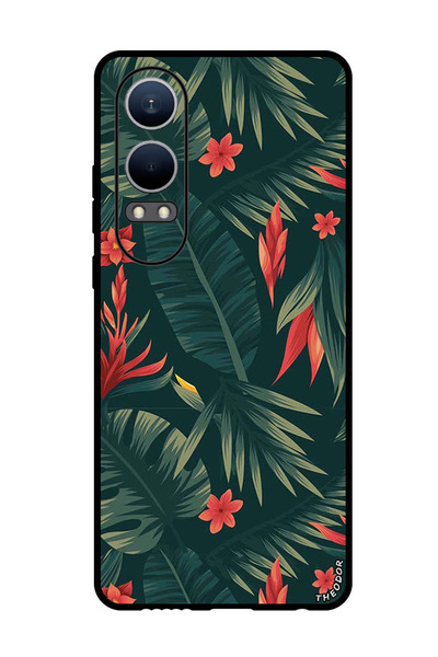 Theodor جراب واقٍ مضاد للخدش والصدمات لهاتف Oppo K12x (الصين) أوراق خضراء