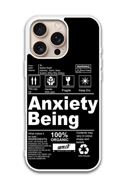 Theodor غطاء حماية لجهاز أبل آيفون 16 برو ماكس - القلق (مصد أبيض)