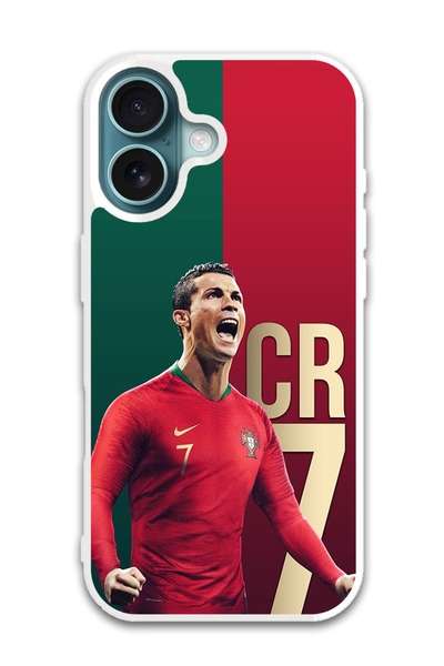 Theodor غطاء حماية لهاتف أبل آيفون 16 بلس CR7 (2) (مصد أبيض)