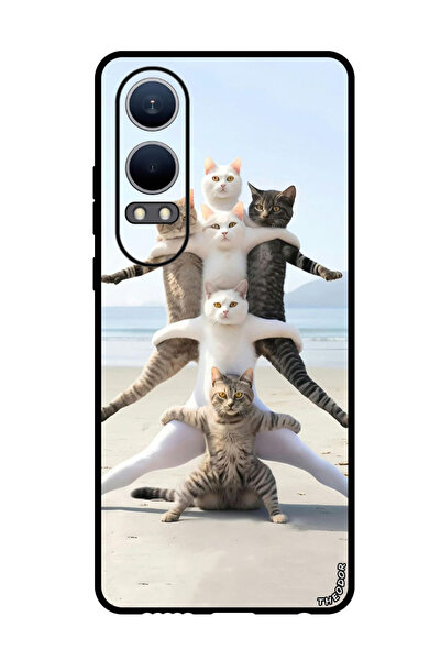 Theodor جراب واقٍ مضاد للخدش والصدمات لهاتف Oppo K12x (الصين) قطط في الشاطئ