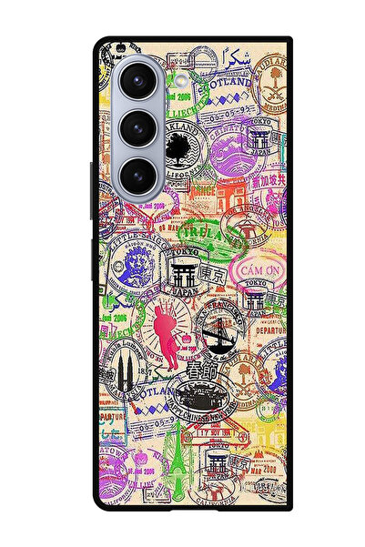 Theodor جراب واقٍ مضاد للخدش والصدمات لهاتف Samsung Galaxy Z Fold 5 مع ختم جواز السفر