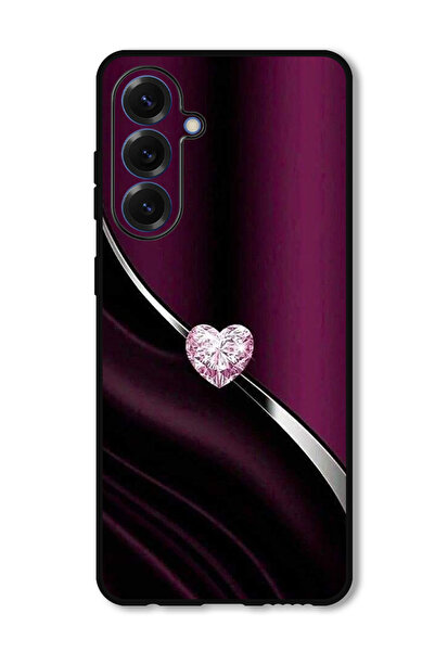 Theodor جراب واقٍ مضاد للخدش والصدمات لهاتف Samsung Galaxy S25 Diamond Heart