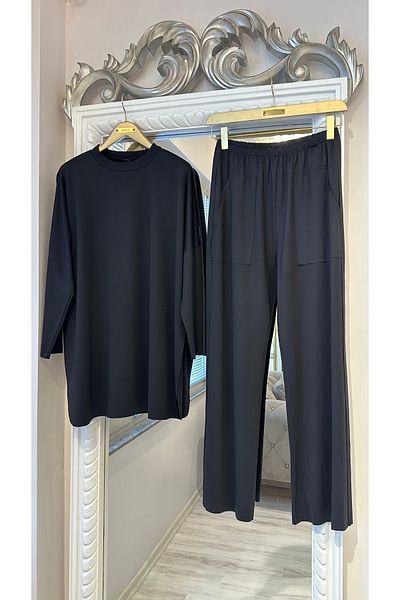 Invee 7126 Modal Suit - Black