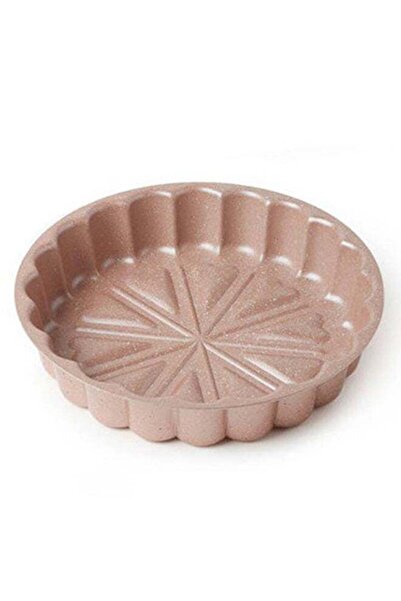 Generic قالب كيك DESSINI، صينية كيك ثلاثية الأبعاد مقاس 28 سم (شكل زهرة)، ذهبي وردي