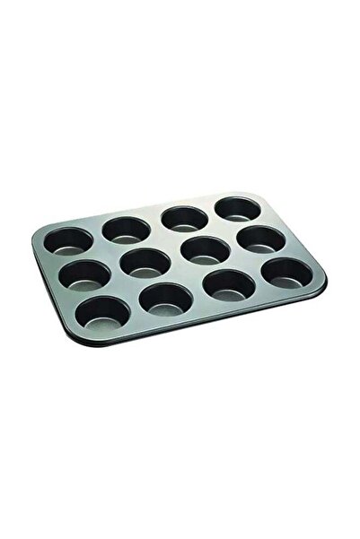 Generic BLACKSTONE 12-Cup Non-Stick Muffin Tray Grey 35cm