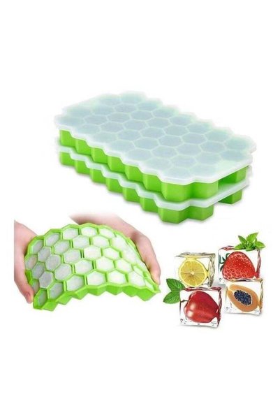 Generic Flexible Silicone Ice Cube With Removable Lid B119 Multicolour