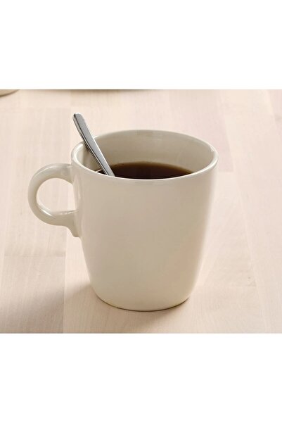 IKEA QUİCK 2 Adet Kulplu Kupa Yükseklik 10 Cm 2'li Set Çay Fincanı Bej Renk Bardak Hacim 370 ml Stoneware