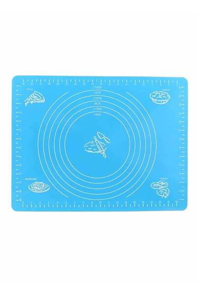 Generic Silicone Baking Mat for Pastry Non Stick Dough Pie Crust Rolling Mats, Blue, 30X40CM