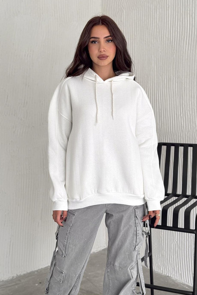 Noa Noa Women's Oversize Hooded Sweatshirt – Relaxed Fit & Soft Texture
