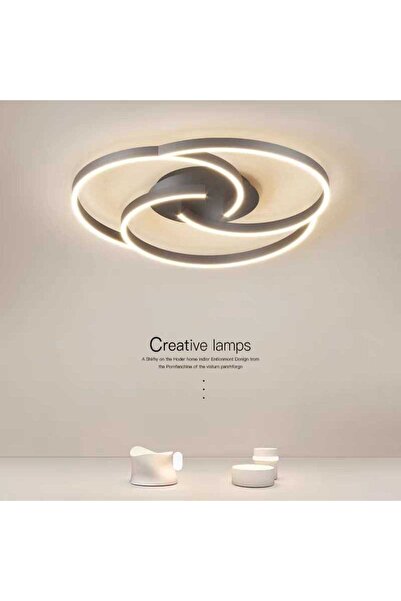 edc Lustra LED cu Telecomanda wifi 2.4G Negru lumina/rece/calda/neutra intens...