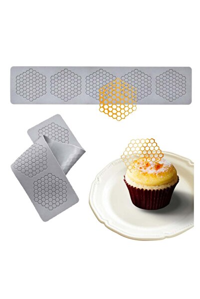Generic KASTWAVE Honeycomb Molds Silicone, 2 PCS Fondant Molds with Hollow 3D...
