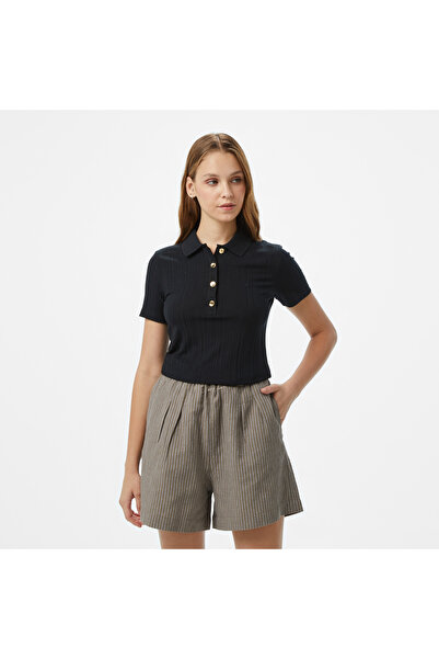 Nautica Kadın Siyah Regular Fit Polo