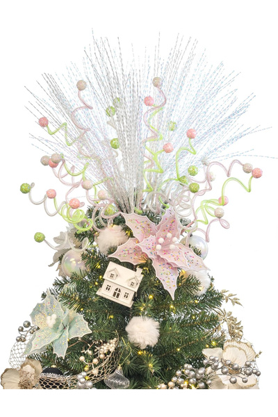 ASKI STORE White ornamental branches for holidays set of 20 pieces