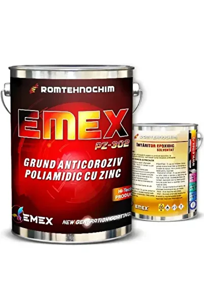 Emex Primer Package with Zinc Epoxy-Polyamide “Emex PZ-302” - Grey - 30 Kg Bag + Hardener