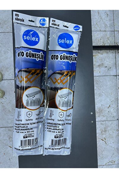 SELEX Oto Güneşlik 130x60 cm Katlanabilir Vantuzlu Güneş Koruyucu Perde
