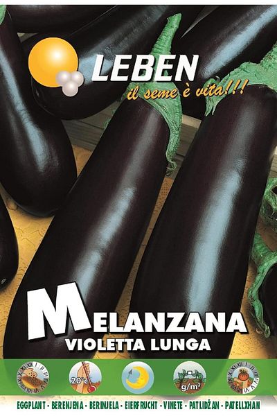 Leben Eggplant (Melanzana Violetta Lunga) Premium Quality Seeds Made In Italy