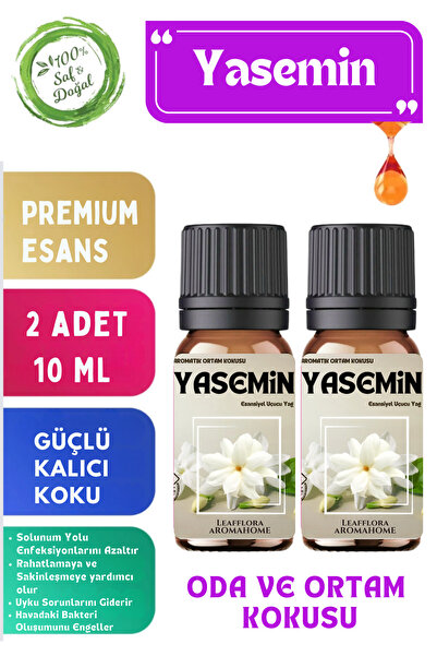 LeafFlora AromaHome Yasemin - Esansiyel Koku Yağı - Aromatik Oda ve Ortam Kok...