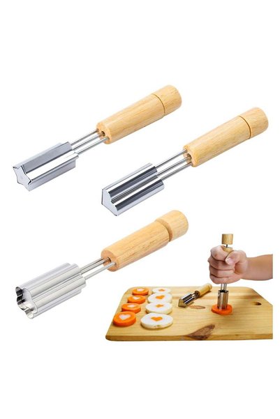 Generic 3-Pack Mini Fruit and Cookie Cutter Set for Kids, Stainless Steel Bak...