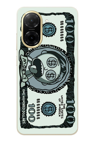 TechTree Redmi A5 Uyumlu Morty Dolar Şeffaf Silikon Kılıf