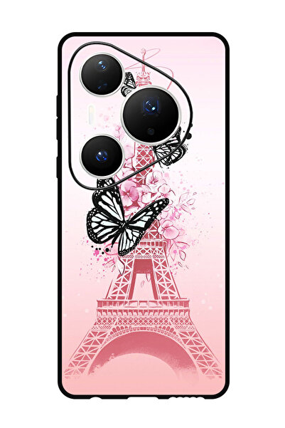 Theodor جراب متوافق مع هاتف هواوي بيورا 80 برو بلس مقاس 6.8 بوصة، غطاء حماية مقاوم للصدمات، فراشات سوداء