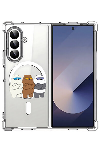Theodor غلاف لهاتف Samsung Galaxy Z Fold 7 متوافق مع MagSafe، غطاء هاتف مقاوم...