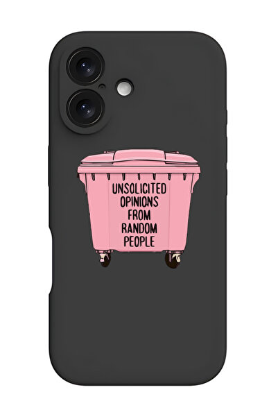 Theodor جراب حماية أسود من السيليكون السائل المقاوم للصدمات لهاتف iPhone 16 -...