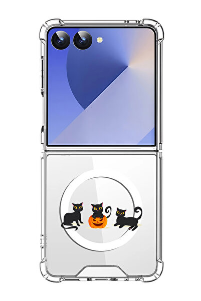 Theodor غلاف لهاتف Samsung Galaxy Z Flip 7 متوافق مع MagSafe، غطاء مقاوم للصد...