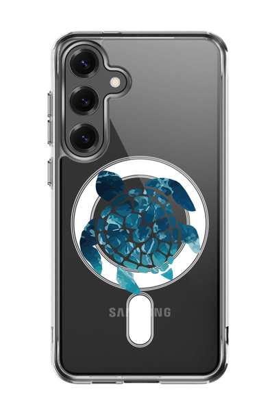 Theodor غلاف لهاتف Samsung Galaxy S25 Plus متوافق مع MagSafe، غطاء Blue Turtle