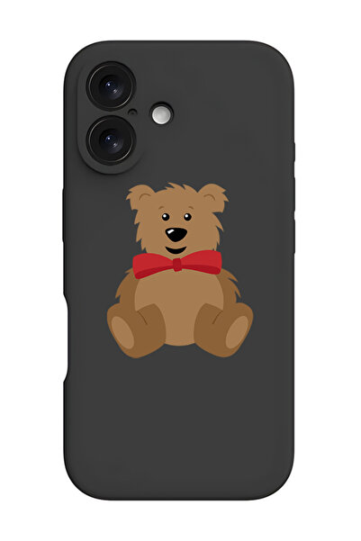 Theodor غطاء حماية أسود من السيليكون السائل المقاوم للصدمات لهاتف iPhone 16 -...