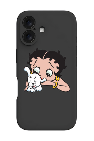 Theodor جراب حماية أسود من السيليكون السائل المقاوم للصدمات لهاتف iPhone 16 -...