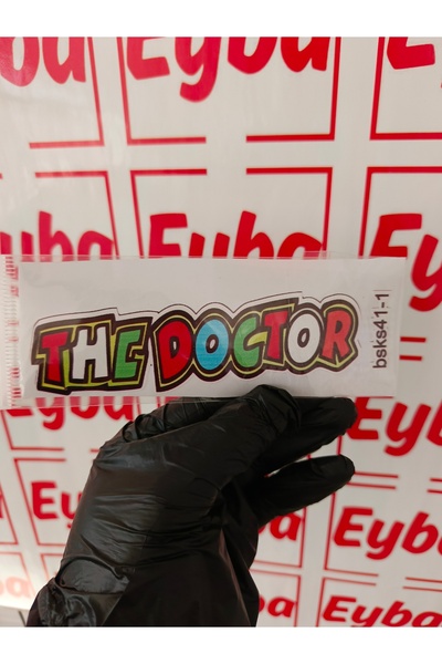 EYBA The doctor comic 15x4 mini boy renkli baskı sticker,çocuk odası,bisiklet...