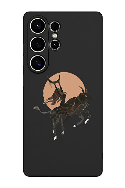 Theodor غطاء حماية سائل من السيليكون المقاوم للصدمات لهاتف سامسونج جالاكسي S25 ألترا (أسود) - توروس