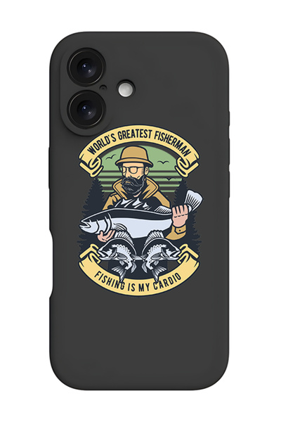 Theodor جراب حماية أسود من السيليكون السائل المقاوم للصدمات لهاتف iPhone 16 -...