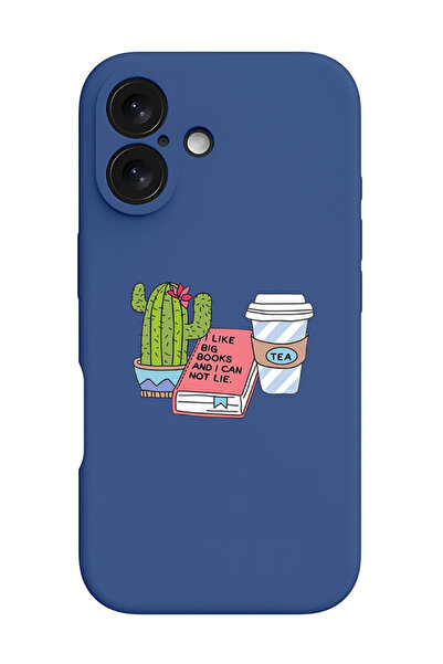 Theodor جراب سيليكون سائل أزرق واقٍ مقاوم للصدمات لهاتف iPhone 16 Plus - كتب ...