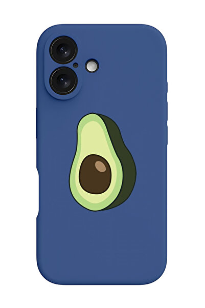 Theodor غطاء حماية سيليكون سائل مقاوم للصدمات لجهاز iPhone 16 أزرق - أفوكادو