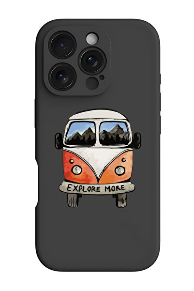 Theodor جراب حماية من السيليكون السائل المقاوم للصدمات لهاتف iPhone 16 Pro با...