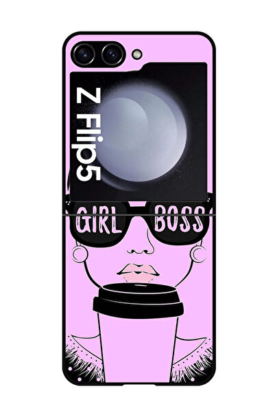 Theodor جراب واقٍ مضاد للخدش والصدمات لهاتف Samsung Galaxy Z Flip 5 - Girl Bo...