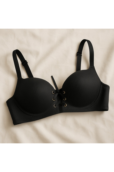 Lazer Kesim Detaylı Dikişsiz Push-Up Sütyen