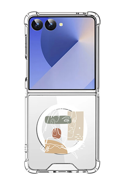 Theodor غلاف لهاتف Samsung Galaxy Z Flip 7 متوافق مع MagSafe، غطاء هاتف مقاوم...