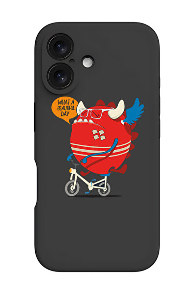 Theodor iPhone 16 Plus Black Protective Liquid Silicone Shockproof Case - Wha...