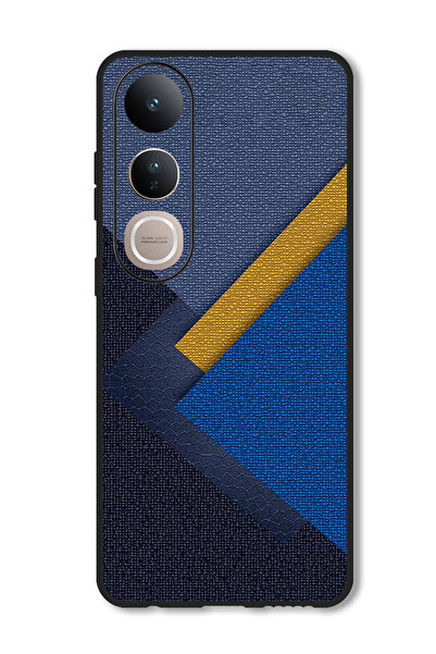 Theodor جراب متوافق مع هاتف Vivo V50 Lite، غطاء حماية مقاوم للصدمات، مثلثات من الجلد، ظلال منقوشة