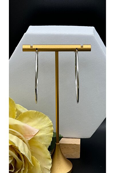 SK aksesuar Halka Thin Steel Earrings